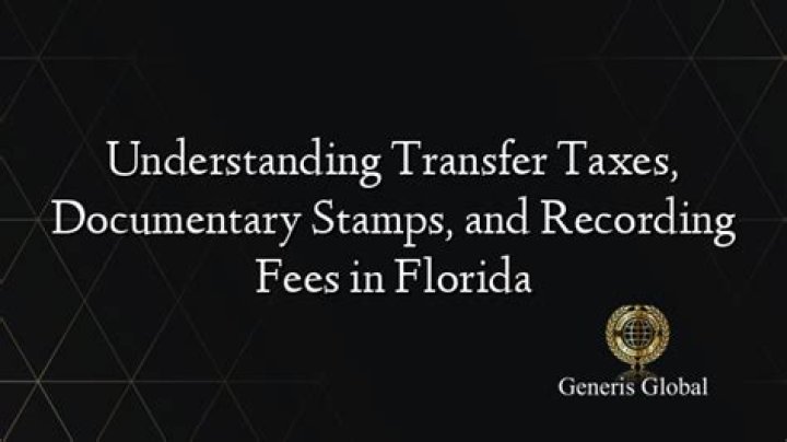 How much are recording fees in Florida?