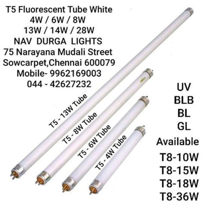 How much does a fluorescent light tube cost?
