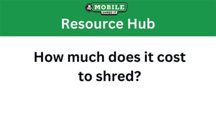 How much does pro shred cost?