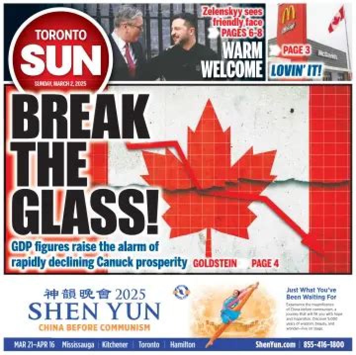 How much does the Toronto Sun newspaper cost?