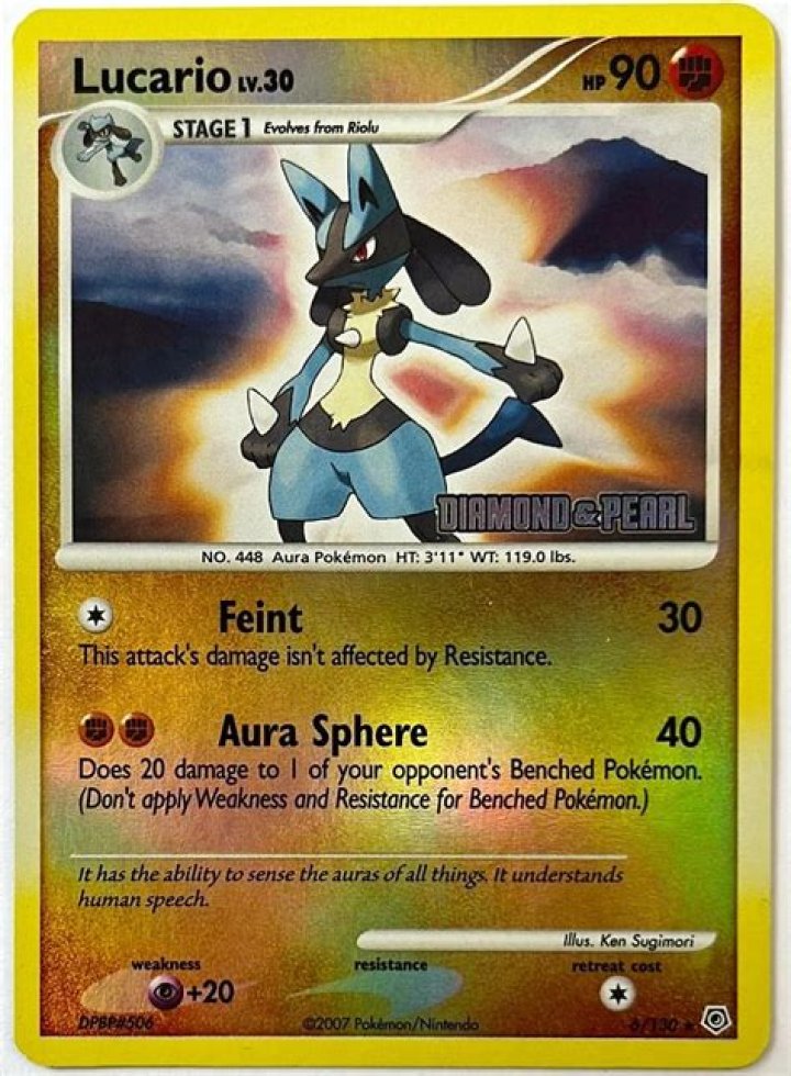 How much is a diamond and pearl lucario worth?