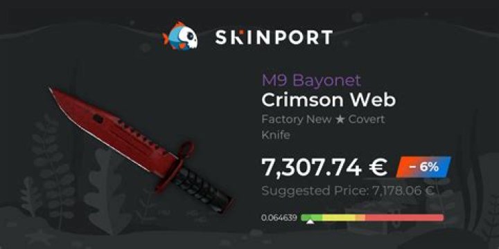 How much is a M9 bayonet Crimson Web Factory New?