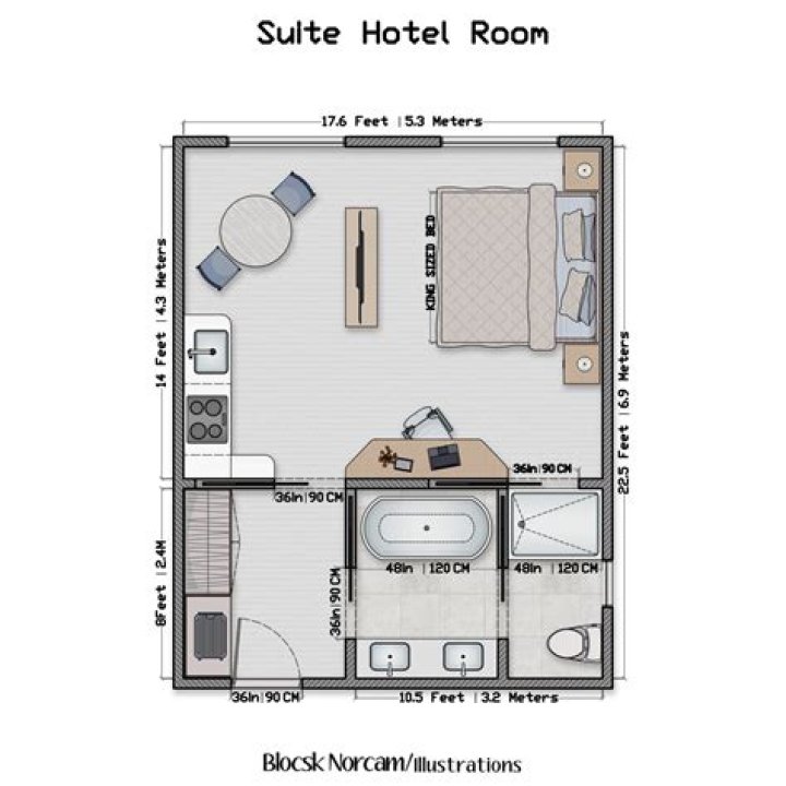 How tall is a hotel room ceiling?