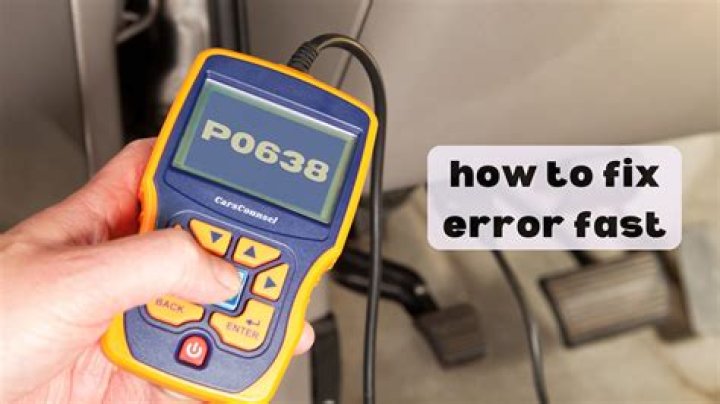 How to fix error code P0638?