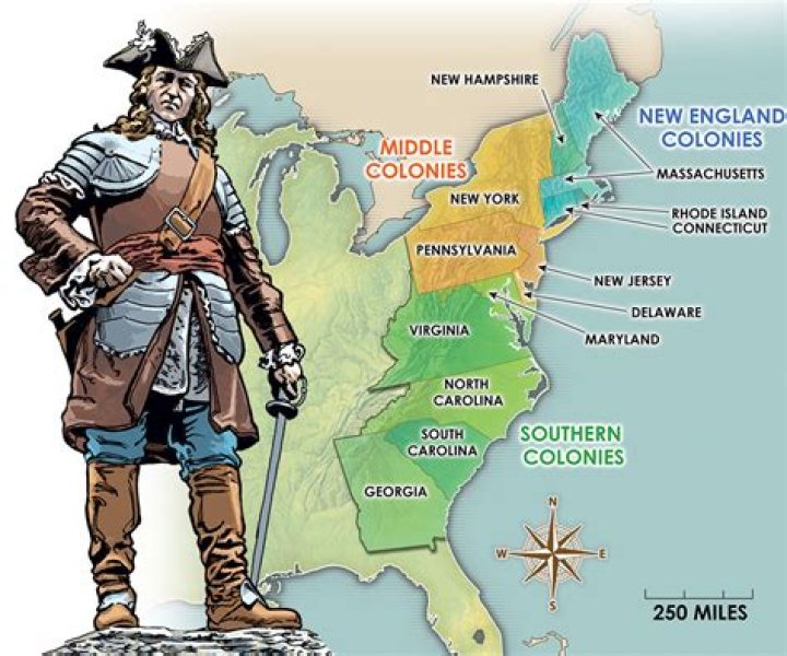 How were New England middle and southern colonies similar?
