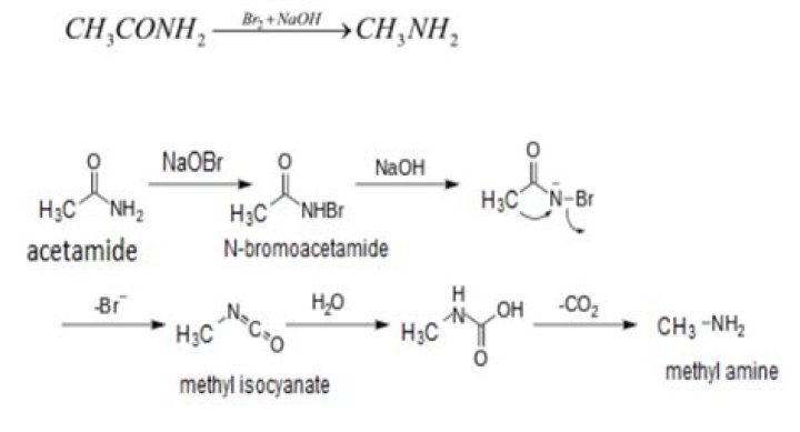 How will you convert acetamide to methylamine?