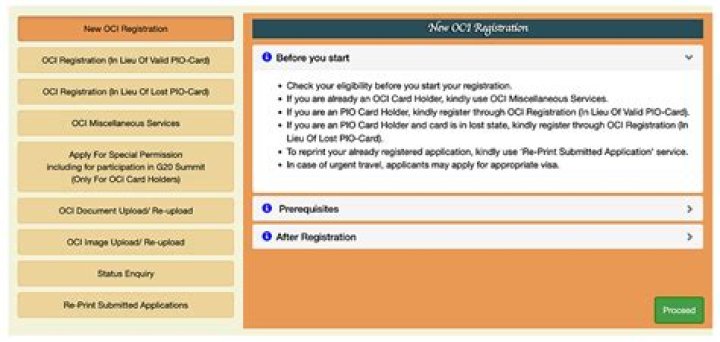 Is CKGS accepting OCI application?