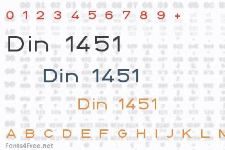 Is DIN 1451 font free?