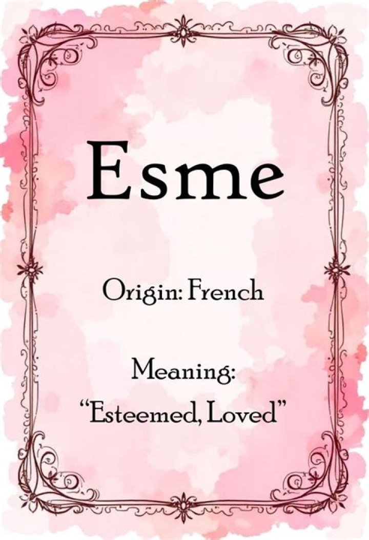 Is Esme a unique name?