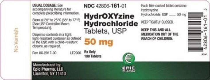 Is hydroxyzine 50 mg a narcotic?
