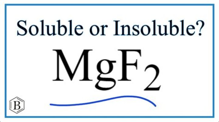 Is MgF2 soluble?
