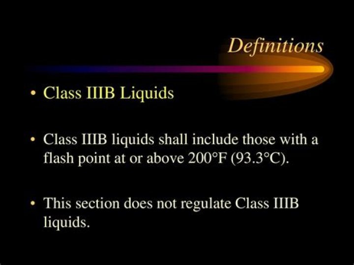 Is motor oil a Class IIIB liquid?