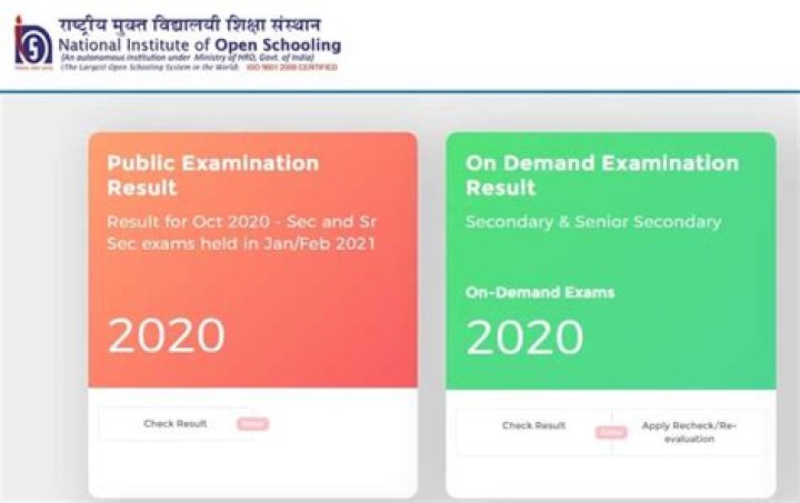 Is Nios result declared 2021?