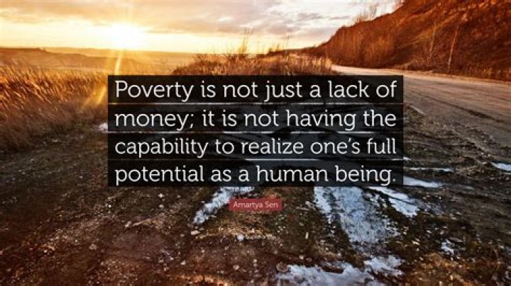 Is poverty a lack of money?