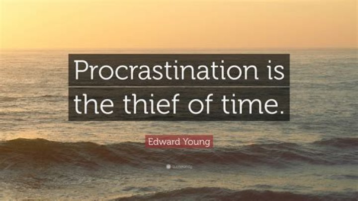 Is procrastination A Thief of time?