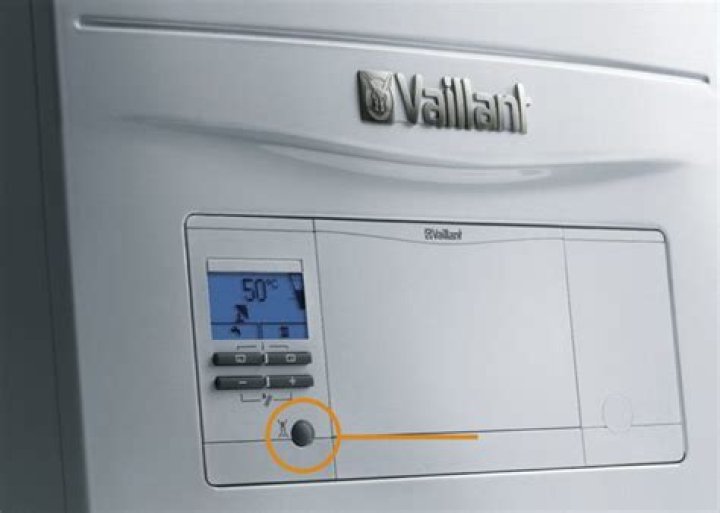 Is there a reset button on a Vaillant boiler?