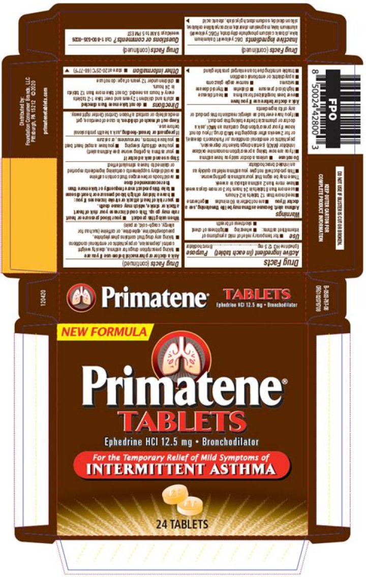 Is there ephedrine in primatene?