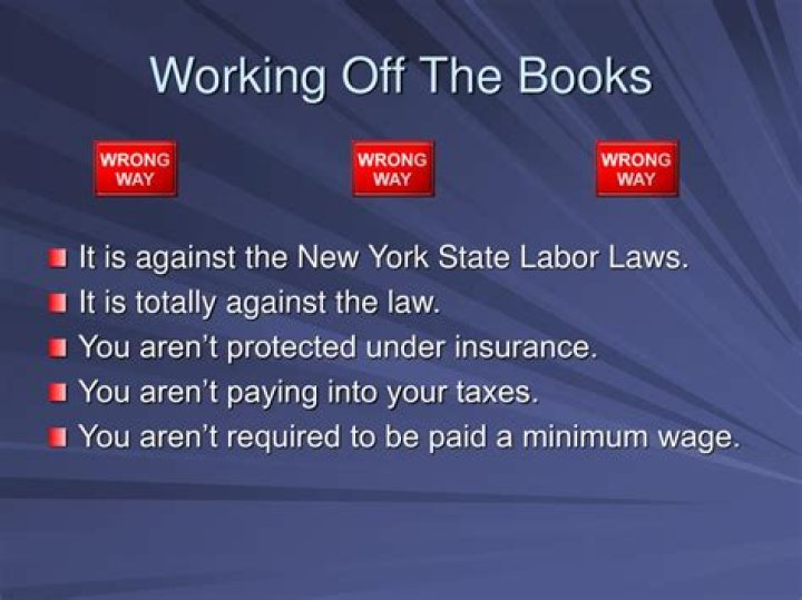 Is working off the books illegal?