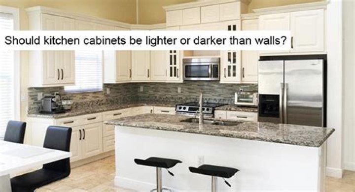 Should cabinets be lighter or darker than countertops?