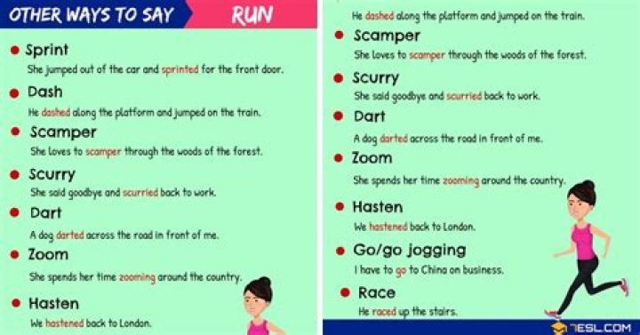 What are 2 synonyms for run?