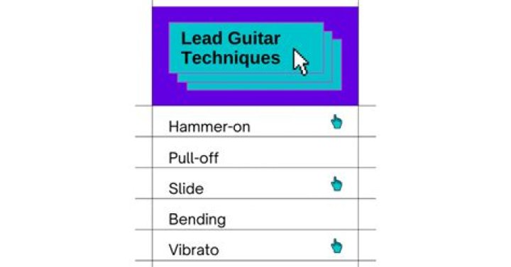 What are 3 common lead guitar techniques?