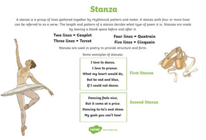 What are 5 examples of stanza?