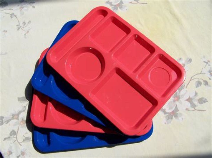 What are cafeteria trays made of?