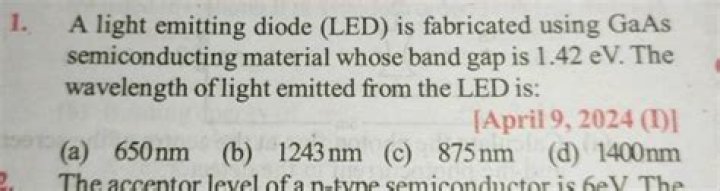 What are emitted by GaAs LED?