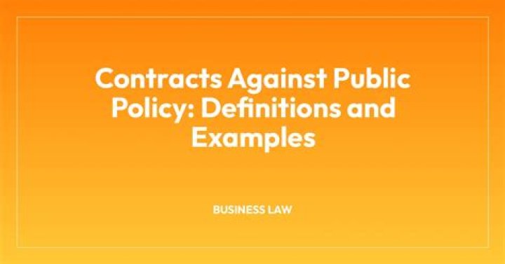 What are examples of contracts that go against public policy?