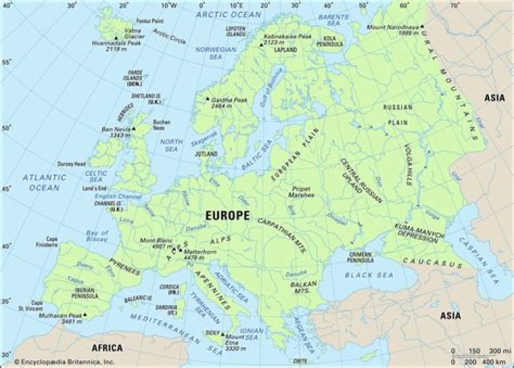 What are geographical features of Europe?