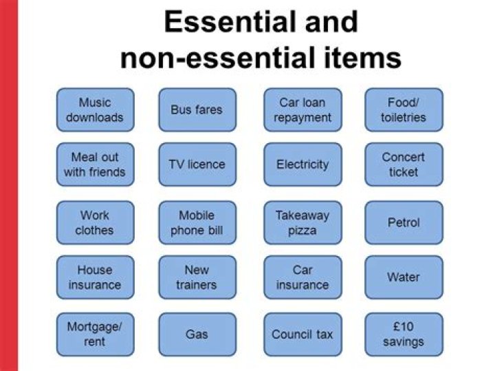 What are non-essential expenses?