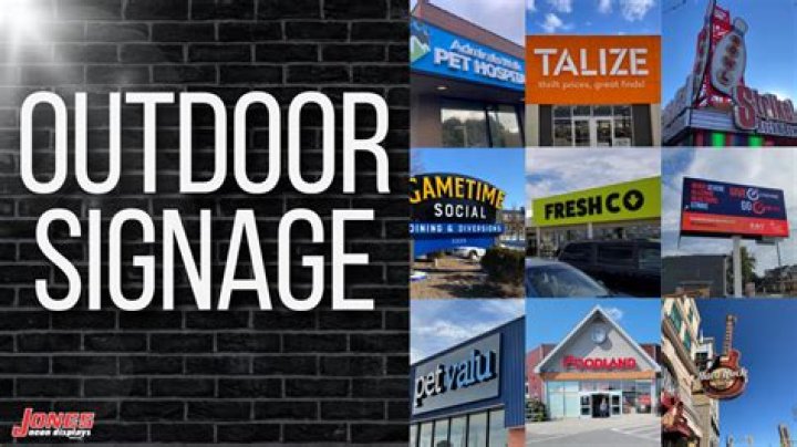 What are outside business signs called?