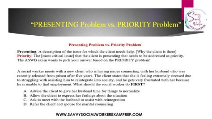 What are presenting problems examples?