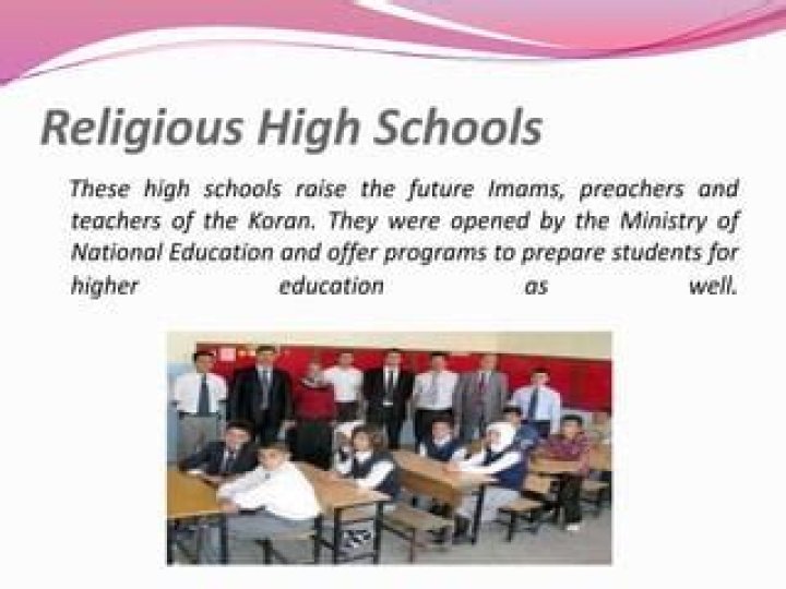 What are religious high schools called?