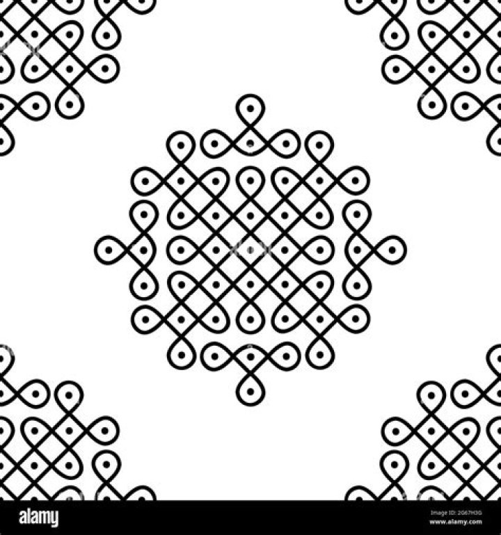 What are small Rangoli designs with dots?