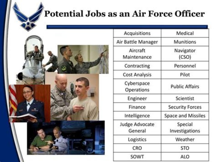 What are some Air Force officer careers?