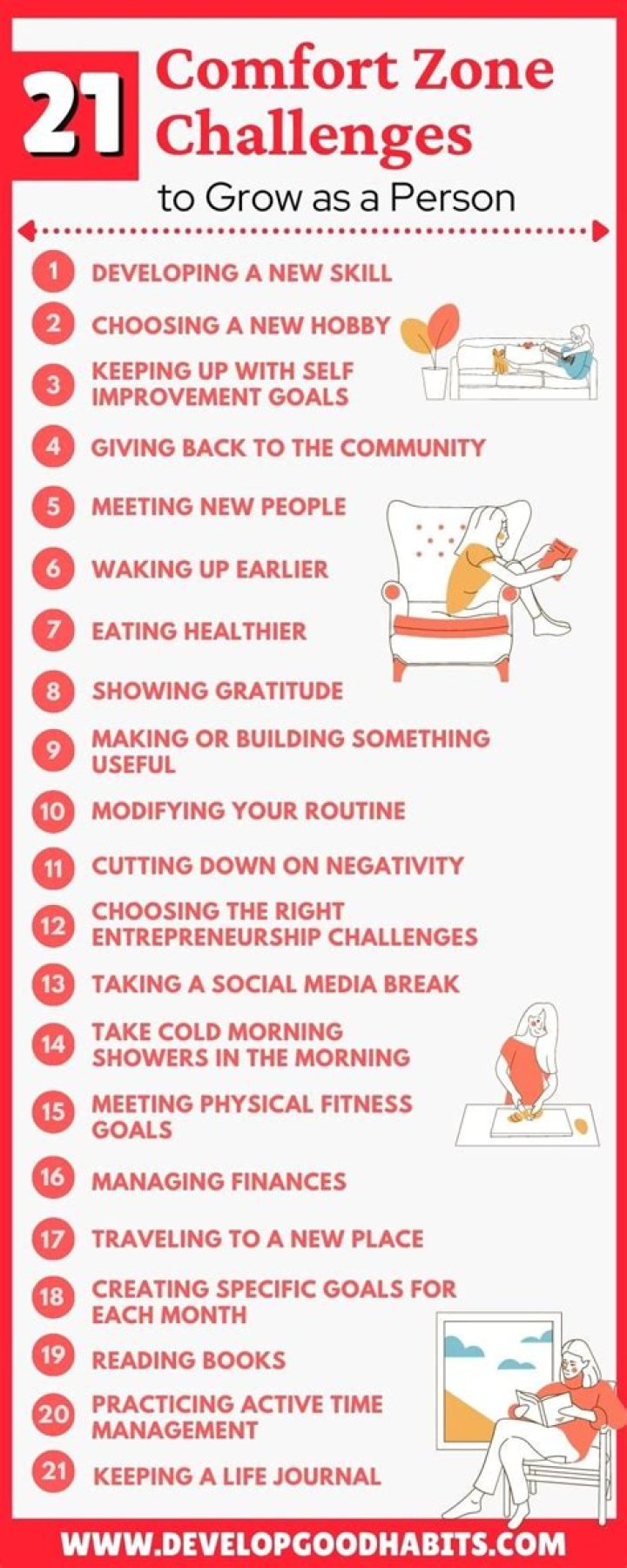 What are some comfort zone challenges?