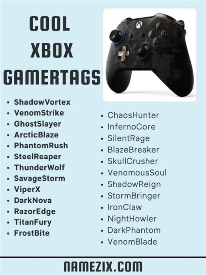 What are some cool Xbox gamertags?