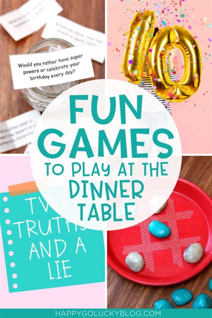 What are some games you can play at the dinner table?