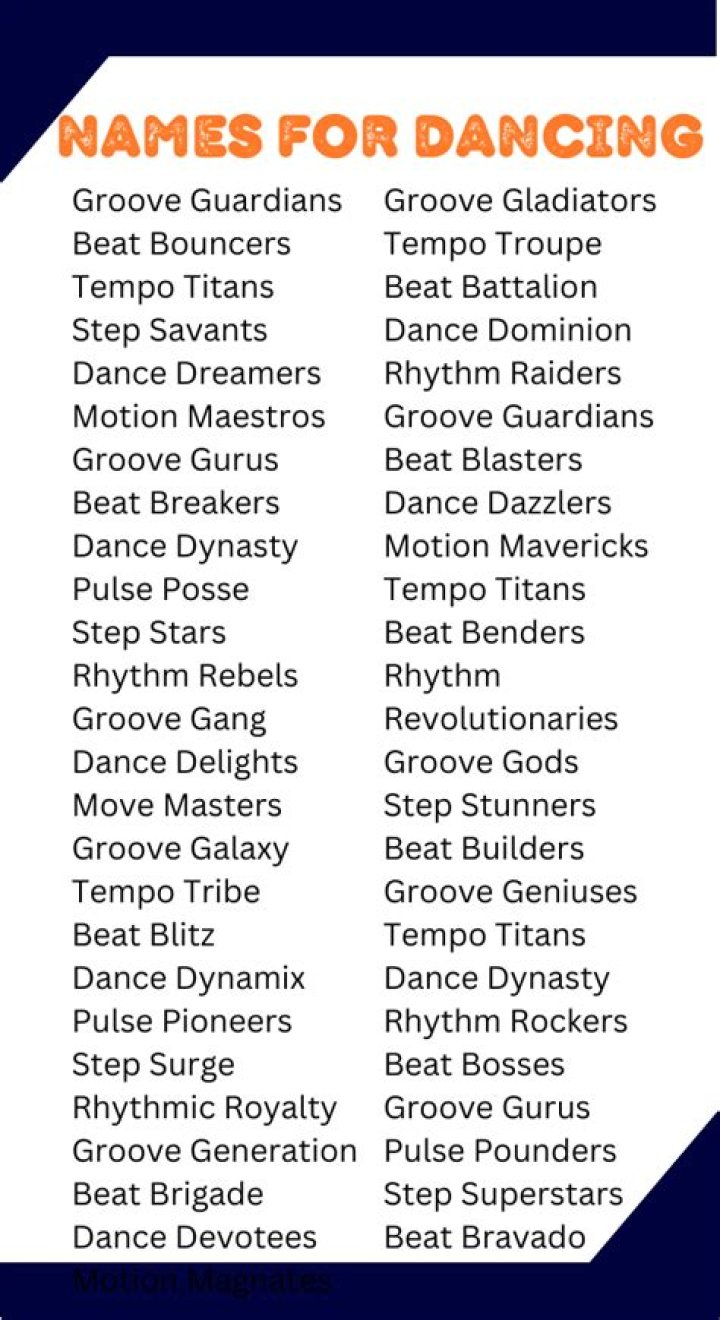 What are some good dance names?