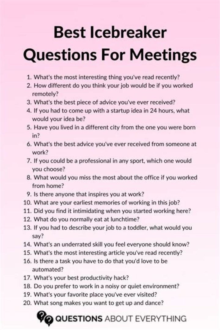 What are some great ice breakers?