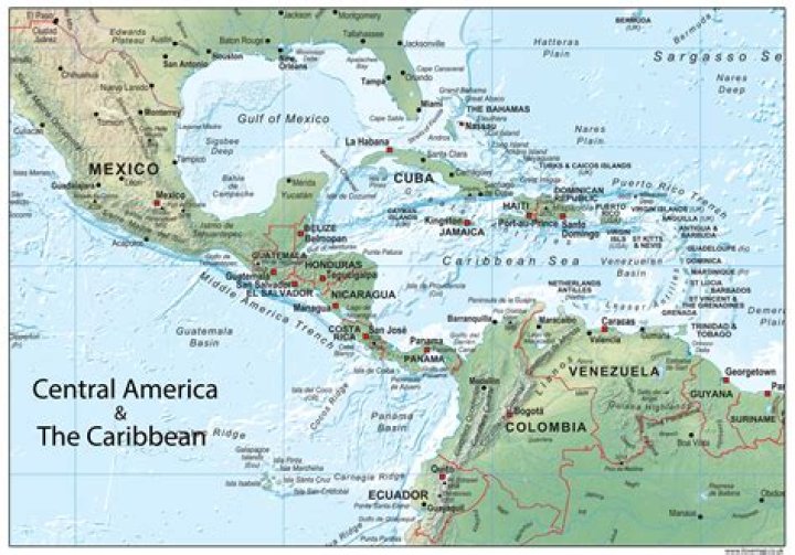 What are some physical features of Central America?