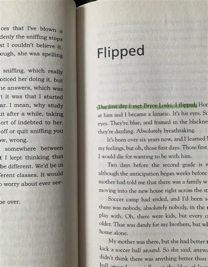 What are some quotes from the book flipped?
