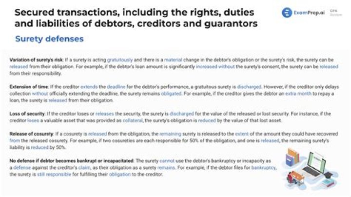 What are surety defenses?