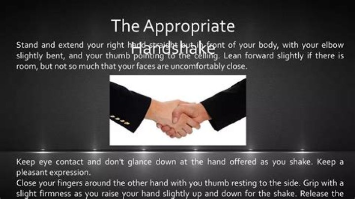 What are the 3 different types of handshakes?