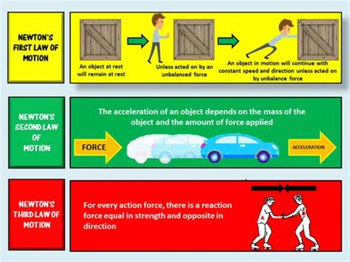What are the 3 laws of motion according to Newton?