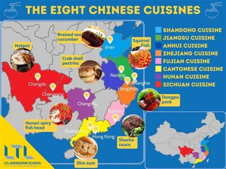 What are the 5 major cuisines of China?