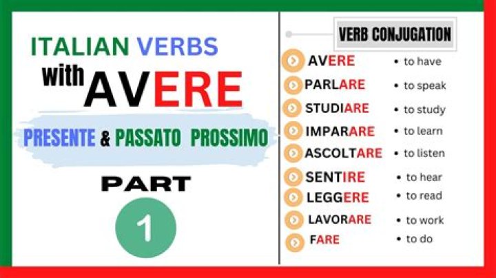 What are the Avere verbs in Italian?