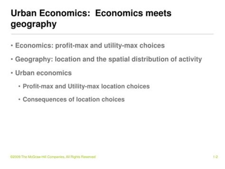 What are the Axioms of Urban Economics?