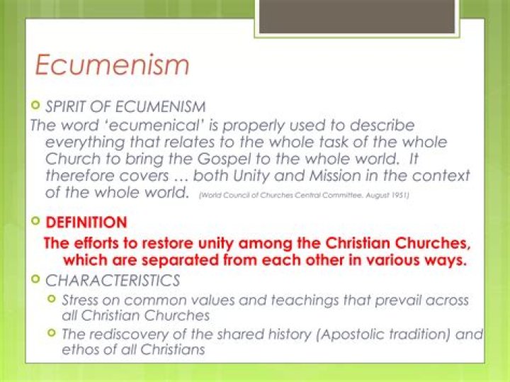 What are the Catholic principles of ecumenism?